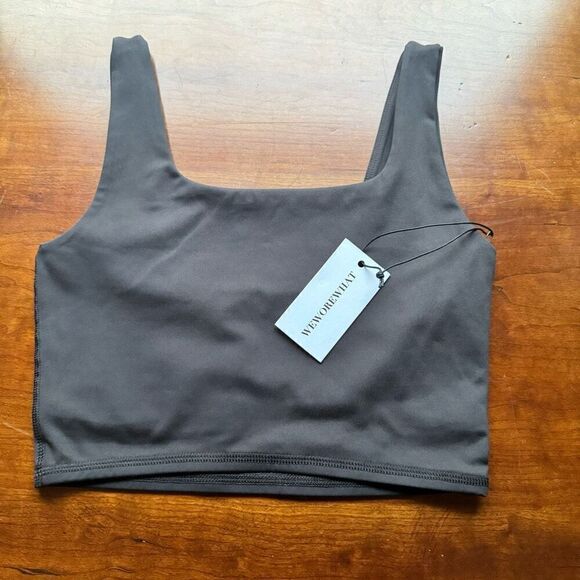 WeWoreWhat $45 straight neck crop top black size XS - Picture 2 of 4